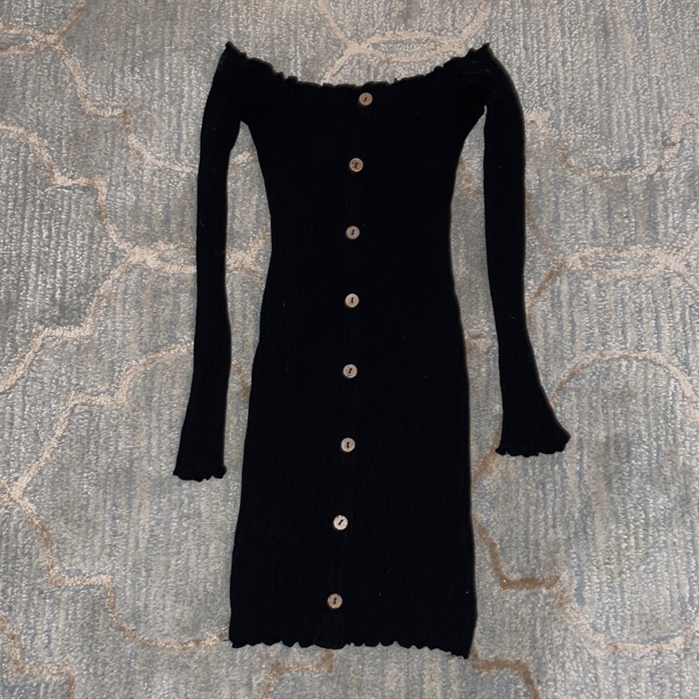 🖤BLACK OFF THE SHOULDER MINI DRESS SIZE XS🖤